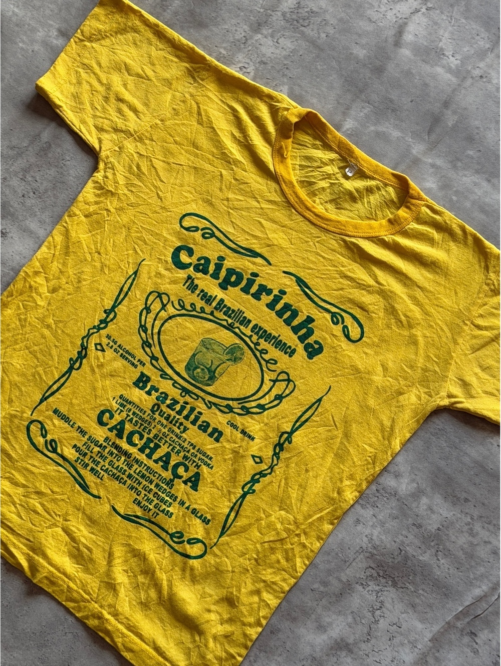 90’s Brazil Baby Tee Surf Style Cocktail Graphic Size S